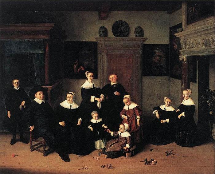 Adriaen van ostade Family portrait. oil painting image
